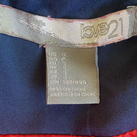 Forever 21 80s Inspired Red/ Navy Blazer XS - Picture 6 of 9